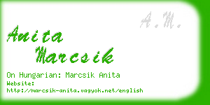 anita marcsik business card